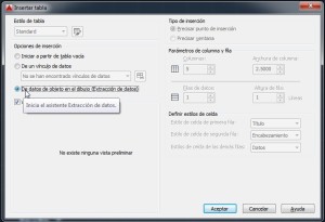 insertar tabla autocad