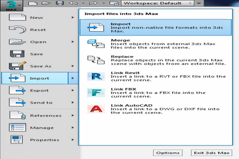importar 3d studio max