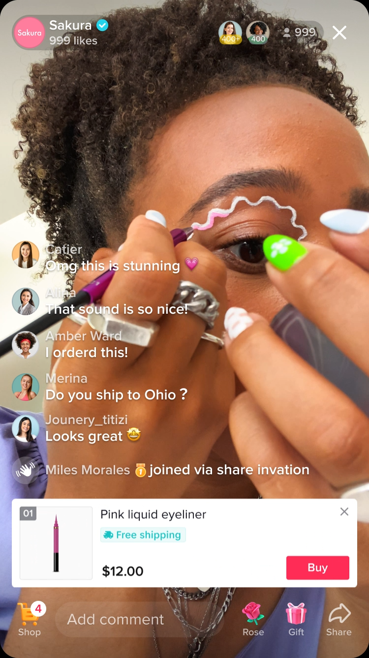 Compras en Live de TikTok shop