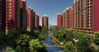 Conjunto de bienes inmuebles junto a río