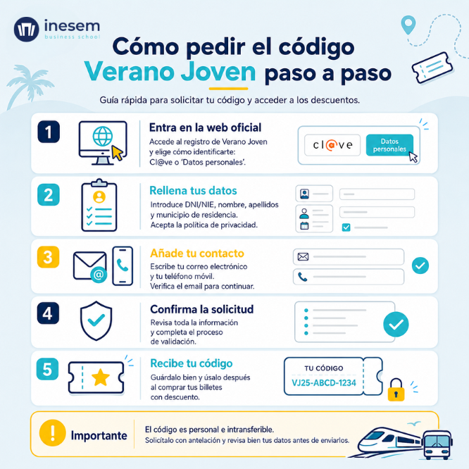 pasos para solicitar el código verano joven